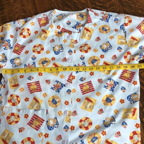 Ni-Q-Ta Light Blue With Sporty Bears Shirt and Shorts Pajama Set Size M - Picture 10 of 16
